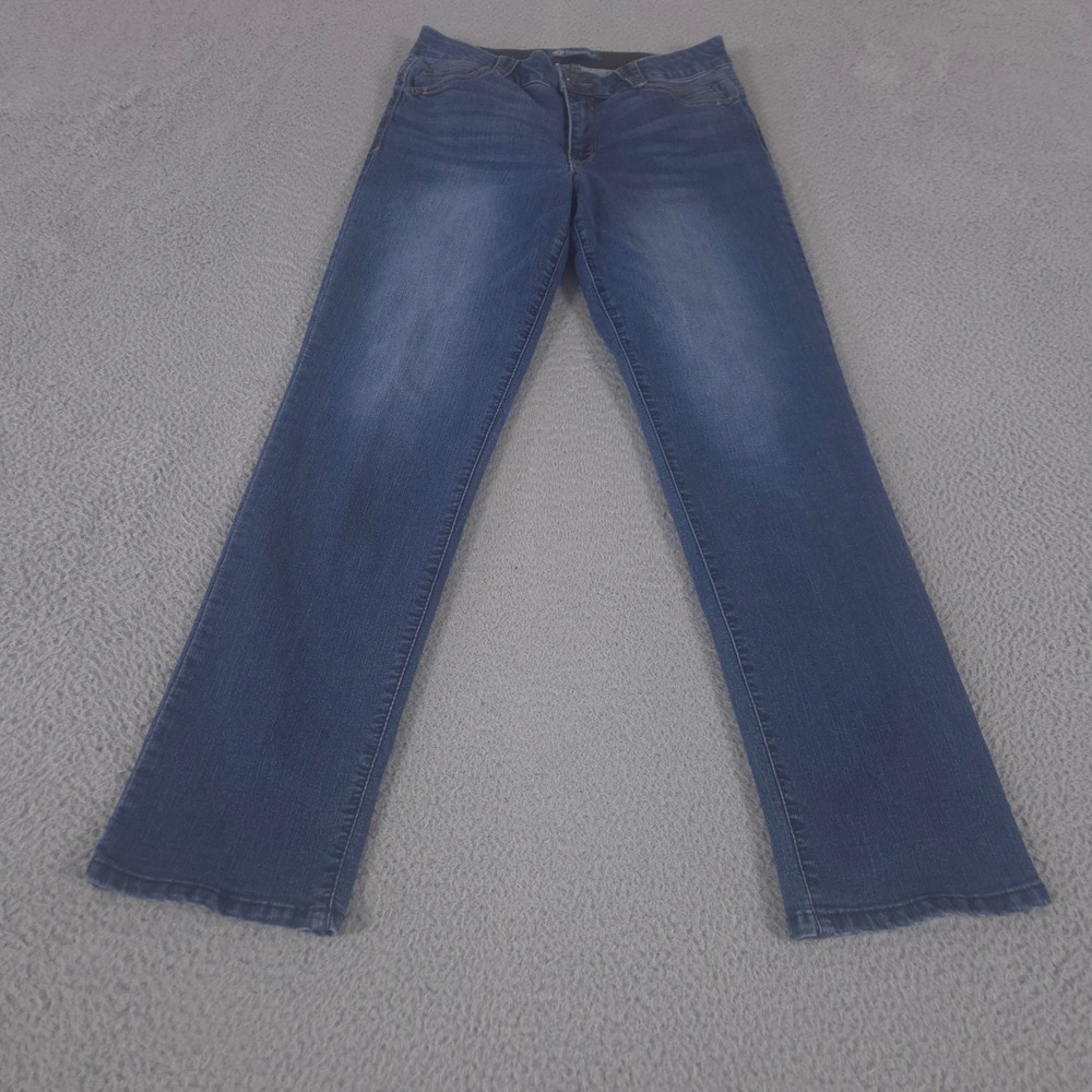 Democracy Jeans Women 10 Indigo Booty Lift Straight Ab"solution" Stretch Denim